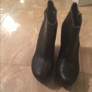 Black wedge booties**Make offers