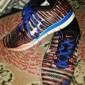 Blue and Orange Nike Free 5.0