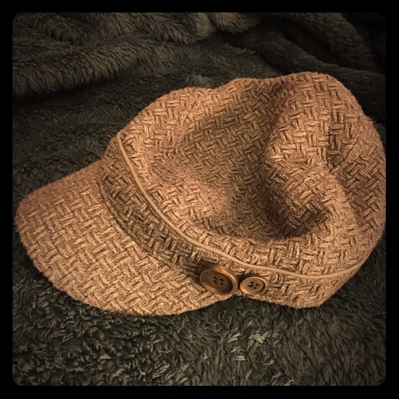 Cute Grey Double Button Hat