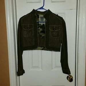 Wilson's leather jacket camo green size xs