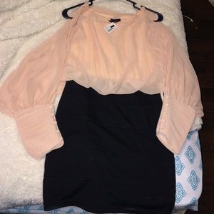 NWT mini dress cut out shoulders