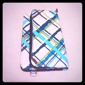 31 Teal and brown large Wallet