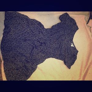 Silk polka dot black and white dress