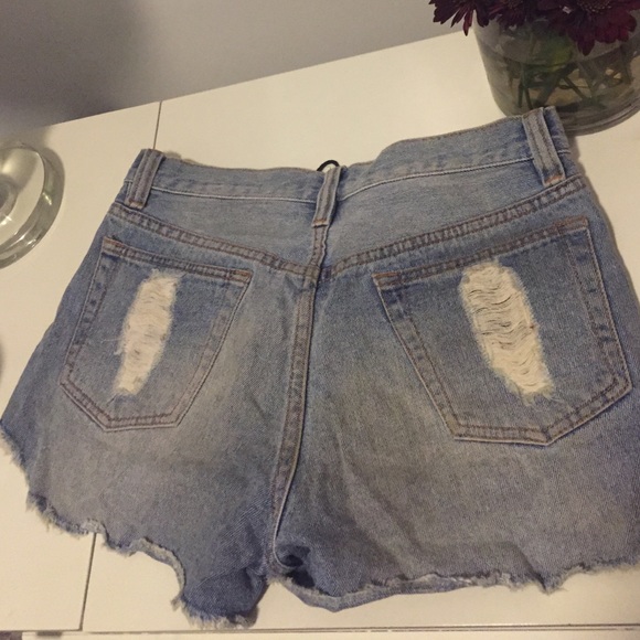 SOLD Nasty Gal high waisted distressed shorts - Picture 3 of 3