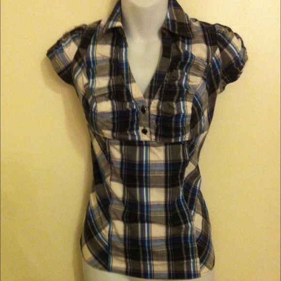 HeartSoul Tops - Heart Soul M Multi color plaid short sleeve top