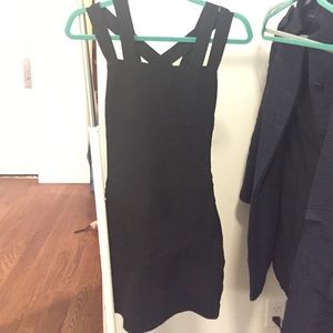 Black Herve Leger style Reiss dress