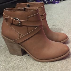 Lucky Brand Brown Leather Booties