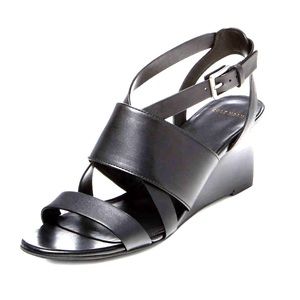 BRAND NEW! Cole Haan Black, Strappy Wedges