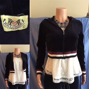 Juicy Velour Cropped Hoodie