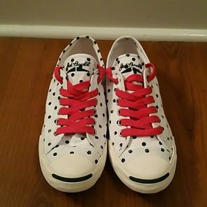NWOT Jack Purcell polka dot converse