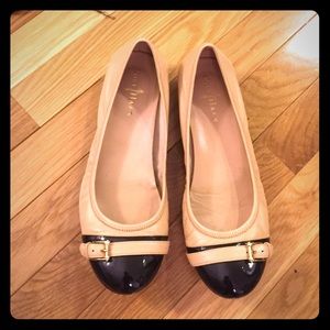 NEW Cole Haan Nude and Black Ballet Flats.