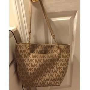 Gold michael kors bag!