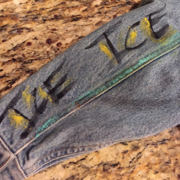 Vanilla Ice painted kids denim jacket - Picture 2 of 4