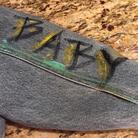 Vanilla Ice painted kids denim jacket - Picture 3 of 4