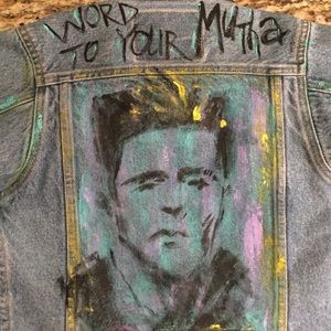Vanilla Ice painted kids denim jacket