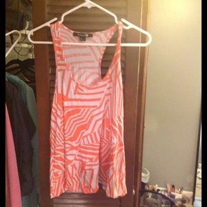 Orange and white tank top