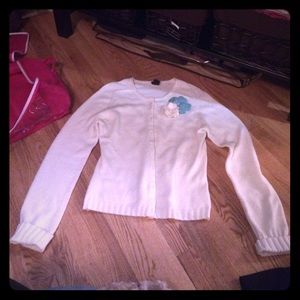 Gap Soft Flower Cream Cardigan Sz M
