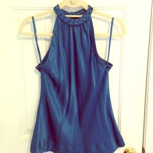 Banana Republic Peacock blue satin top