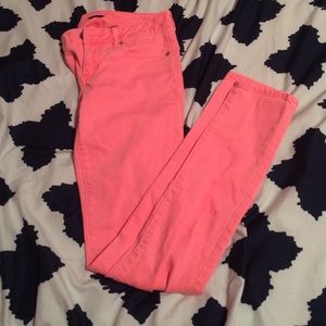 Neon pink AEO jeans