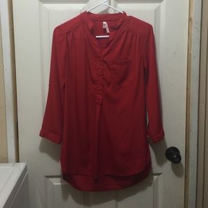 Long red shirt