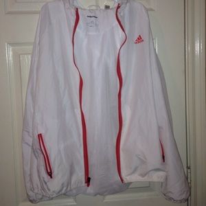 White Adidas Windbreaker