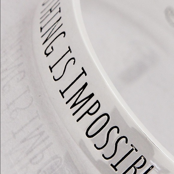 Nothing is impossible mint tassel cuff bracelet - Picture 2 of 4