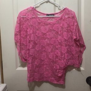 Lace rose pattern shirt