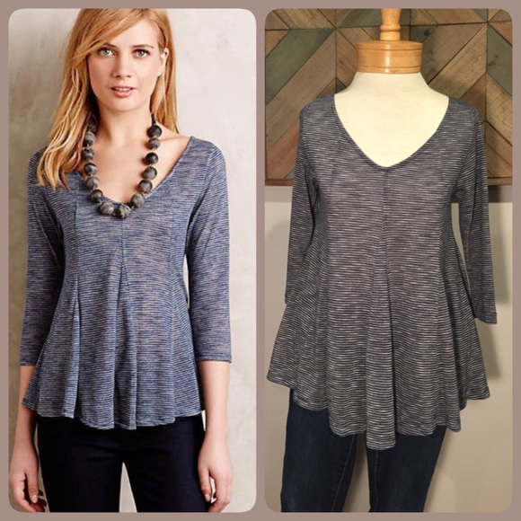 Anthropologie Tops - Anthropologie Stripe Tide Tee