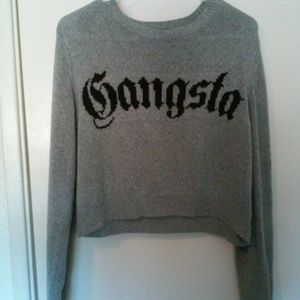 Gangsta semi cropped sweater