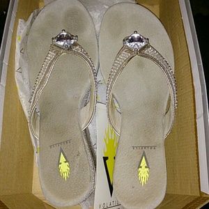 Silver shoes with heel