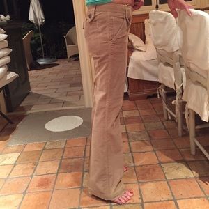 Dolce Camel beige corduroy lightly flared trouser