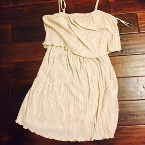 Forever 21 cream two tier dress
