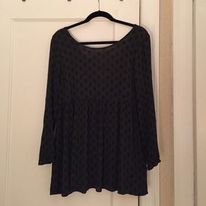 Army green and black baby doll shirt