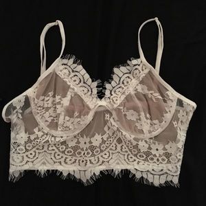 BNWT white lace bralette FLAL LOOKALIKE