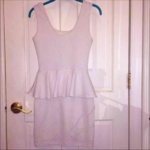 White peplum dress