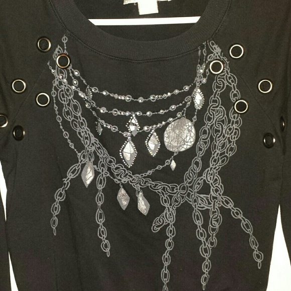 Black hip length sweatshirt