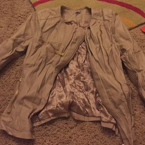 Textured leather jacket