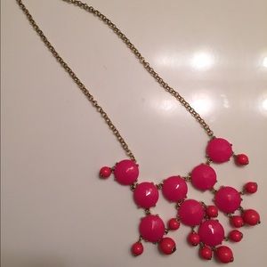 Hot pink jcrew bubble necklace