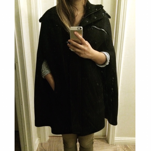 Cole Haan Black Wool Sleeveless Peacoat Size S