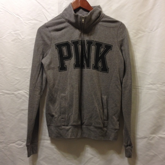 VS Pink Grey Quarter Zip - Picture 1 of 2