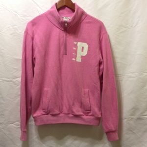 VS Pink, Bubblegum Pink Quarter Zip Sweater
