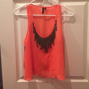 Coral Crop Top