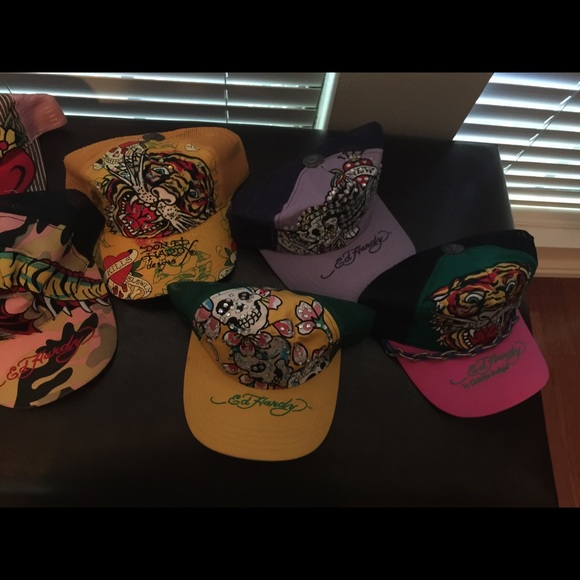 Ed hardy Swarovski crystal hat collection. main image 4