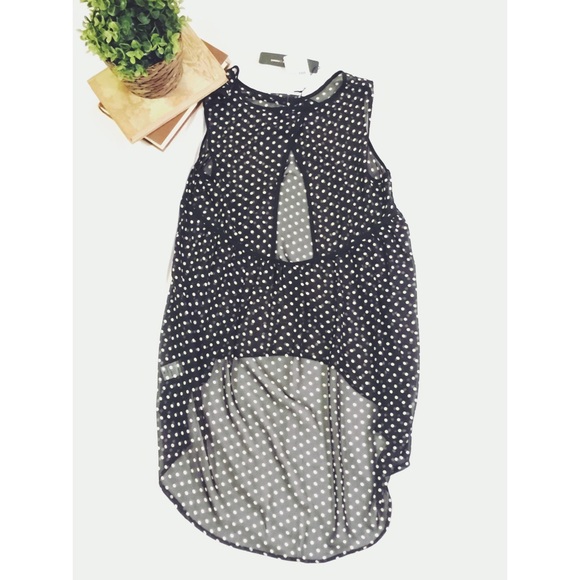 NWT Polka Dot Sheer Long Tank