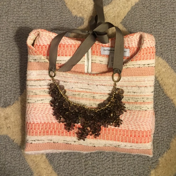 Gray beaded statement necklace