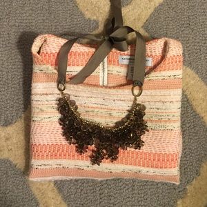 Gray beaded statement necklace