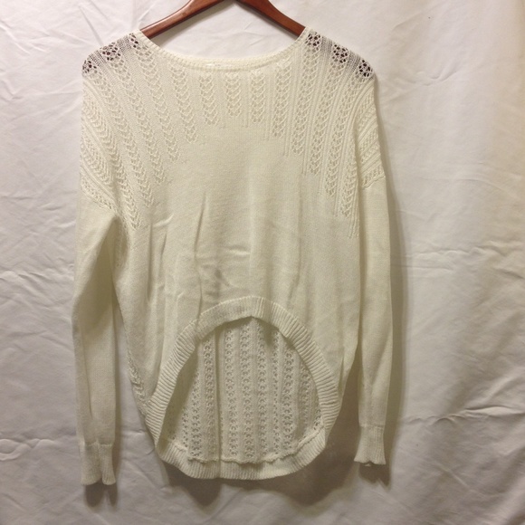 Nordstrom BP High Low Cream White Knit Sweater - Picture 1 of 3