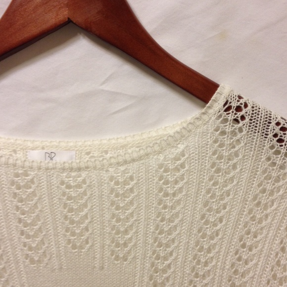 Nordstrom BP High Low Cream White Knit Sweater - Picture 2 of 3