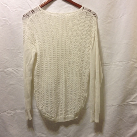 Nordstrom BP High Low Cream White Knit Sweater - Picture 3 of 3