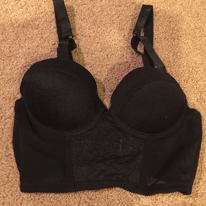 Black corset bralette